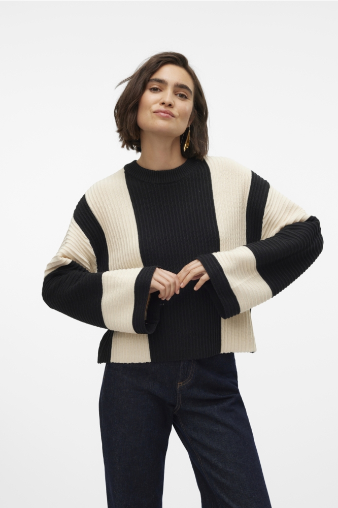 VMGIGI LS O-NECK PULLOVER LCS REP 10317206 Black/W. BIRCH